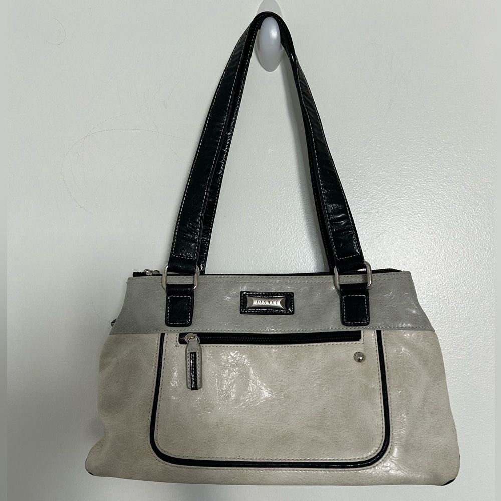 Vintage Black and Cream Shoulder Bag